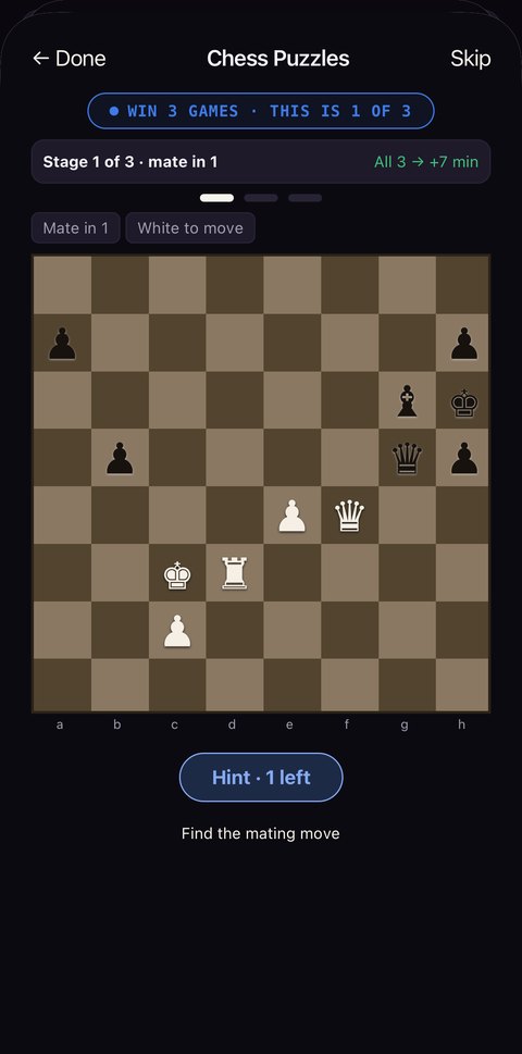 Chess Puzzles in MonkeyLock