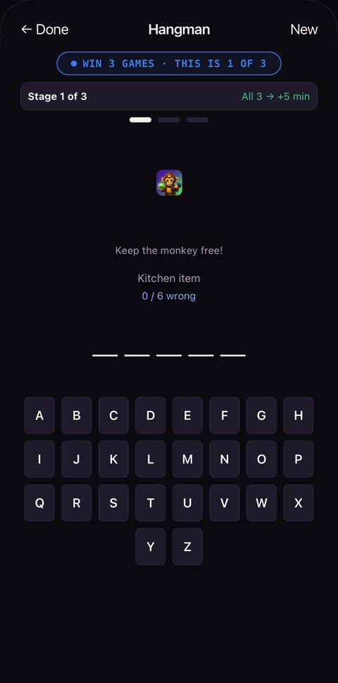 Hangman in MonkeyLock