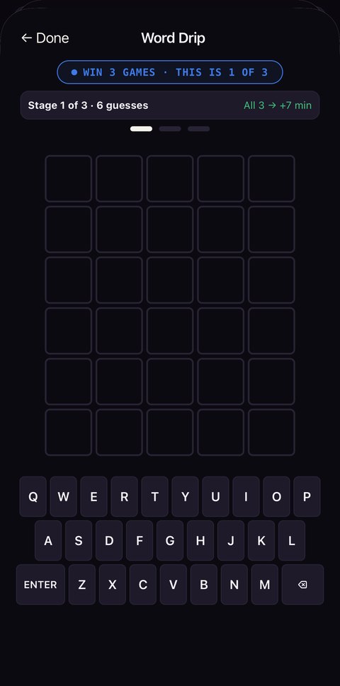 Word Drip in MonkeyLock
